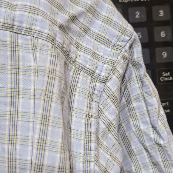 Men's Casual Soft Cotton Twill Light Blue Short Slve Bttn Dn Metro Exchange XL - Picture 8 of 16